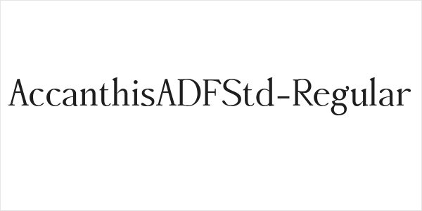 AccanthisADFStd-Regular Logo