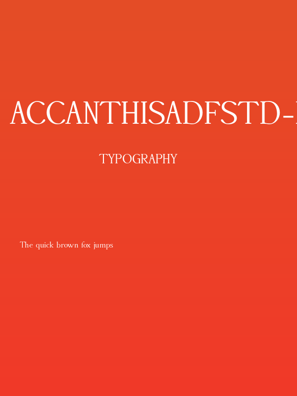 AccanthisADFStd-Regular Poster