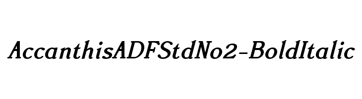 AccanthisADFStdNo2-BoldItalic Font