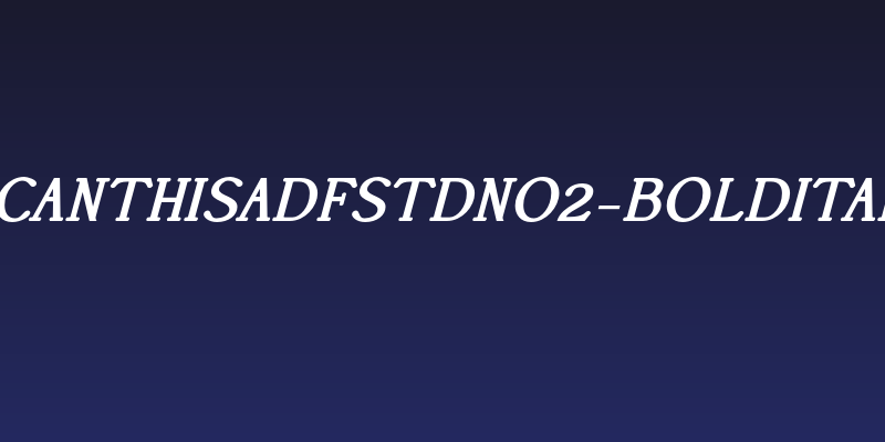 AccanthisADFStdNo2-BoldItalic Social Header