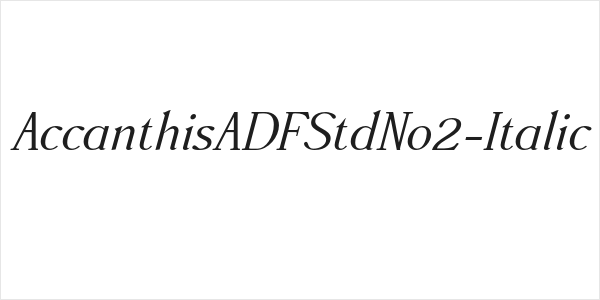AccanthisADFStdNo2-Italic Logo