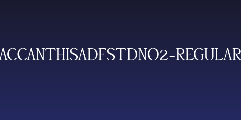 AccanthisADFStdNo2-Regular Social Header