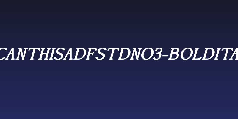 AccanthisADFStdNo3-BoldItalic Social Header