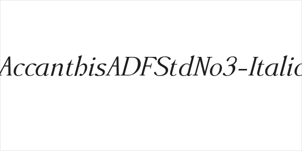 AccanthisADFStdNo3-Italic Logo