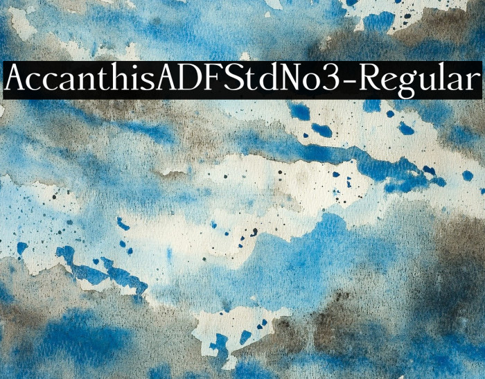 AccanthisADFStdNo3-Regular Font examples