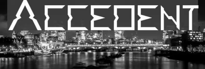 Accedent Font examples