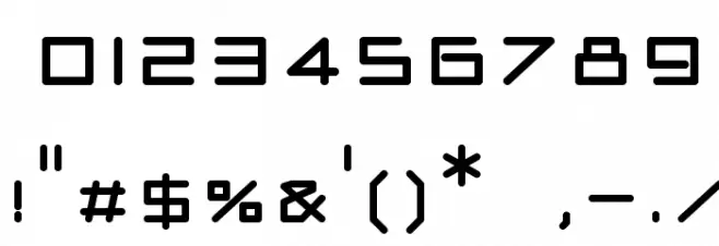 Accelerando Font OTHER CHARS