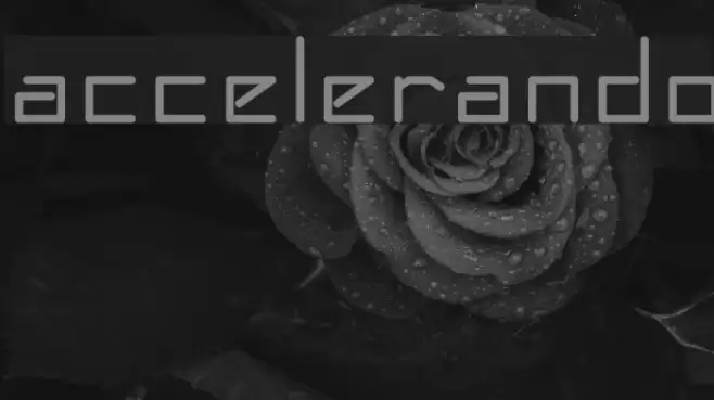 Accelerando Font examples