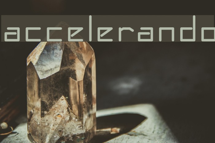 Accelerando Font examples