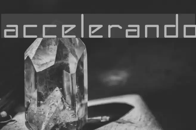 Accelerando Font examples