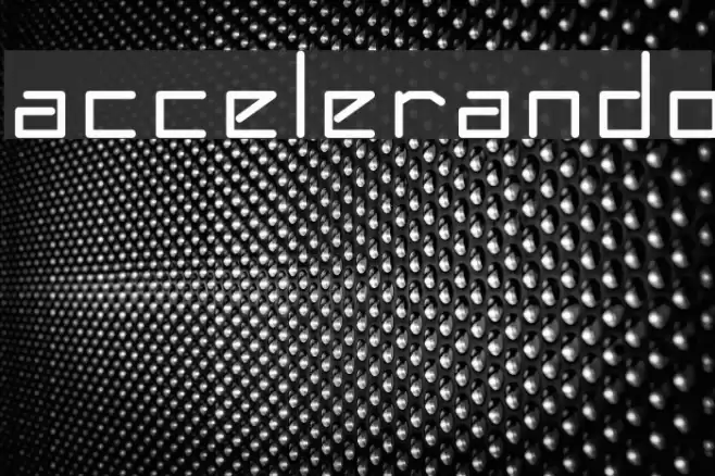 Accelerando Font examples