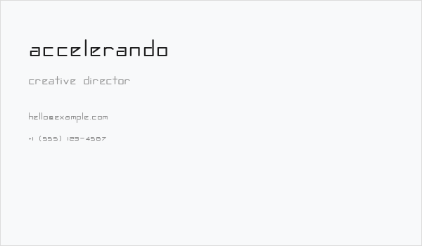 Accelerando Business Card