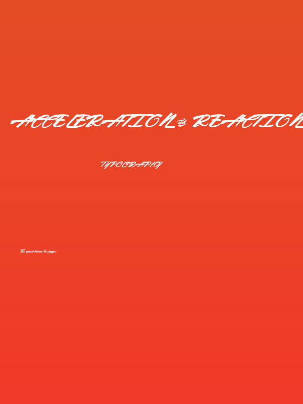 Acceleration & Reaction Poster