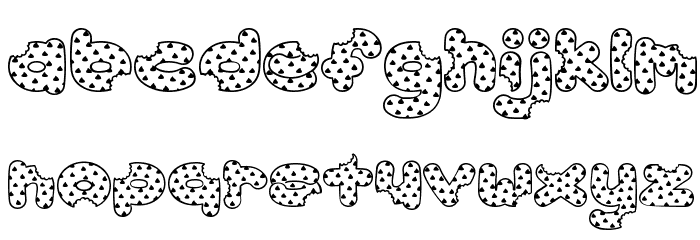 Accent Cookie Dough Font LOWERCASE