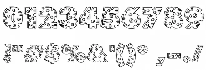 Accent Swiss Cheese Schriftart Anderer Schreiben