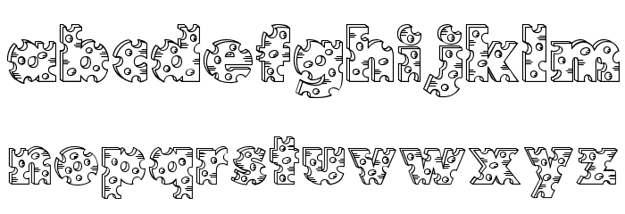 Accent Swiss Cheese Font LOWERCASE