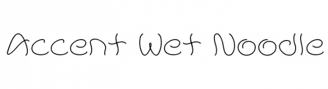 Accent Wet Noodle  Frei Schriftart Herunterladen