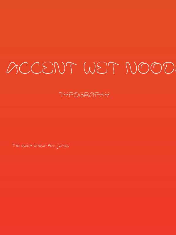 Accent Wet Noodle Poster