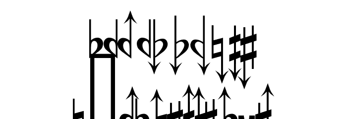 Accidentals Font LOWERCASE