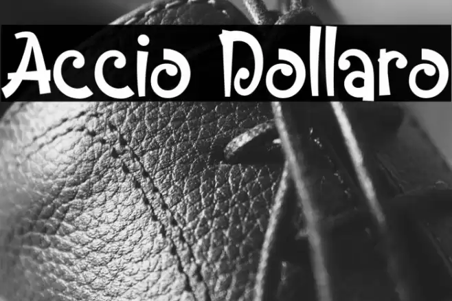 Accio Dollaro फ़ॉन्ट examples