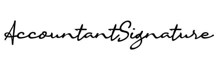 Accountant Signature  font caratteri gratis