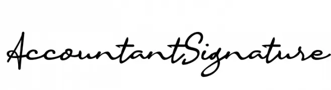 Accountant Signature  नि: शुल्क फ़ॉन्ट्स डाउनलोड