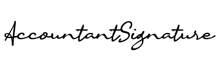 Accountant Signature  لخطوط تنزيل