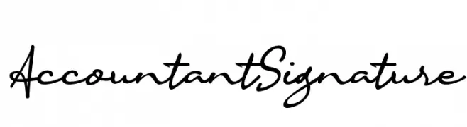 Accountant Signature  font caratteri gratis