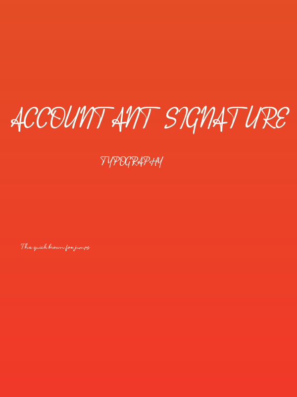 Accountant Signature Poster