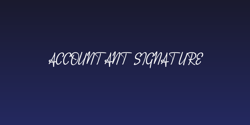Accountant Signature Social Header
