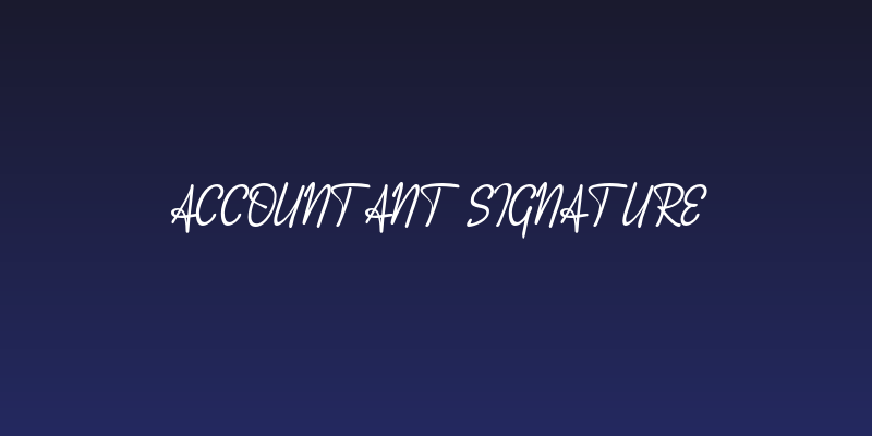 Accountant Signature Social Header