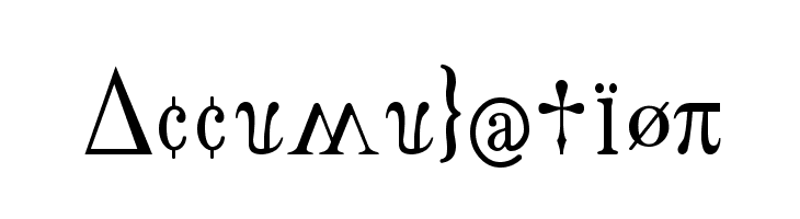 Accumulation Font