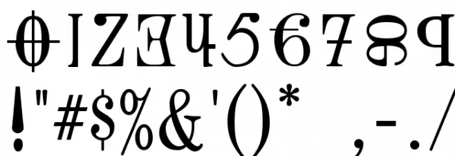 Accumulation Font OTHER CHARS