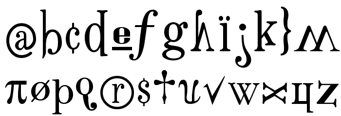Accumulation Schriftart Kleinbuchstaben