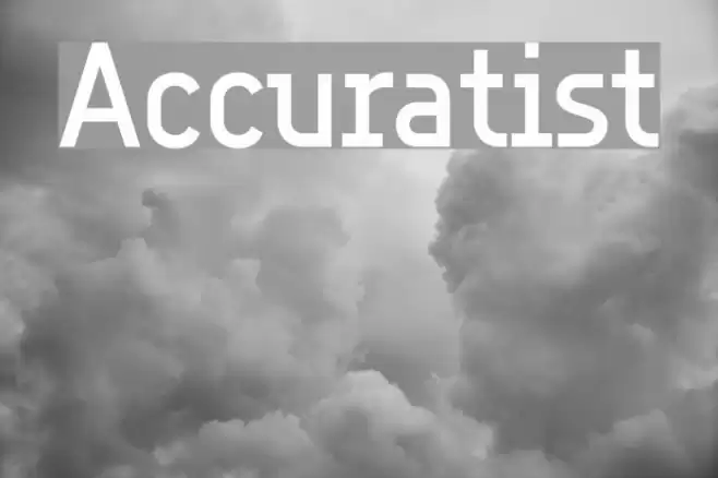 Accuratist Font examples