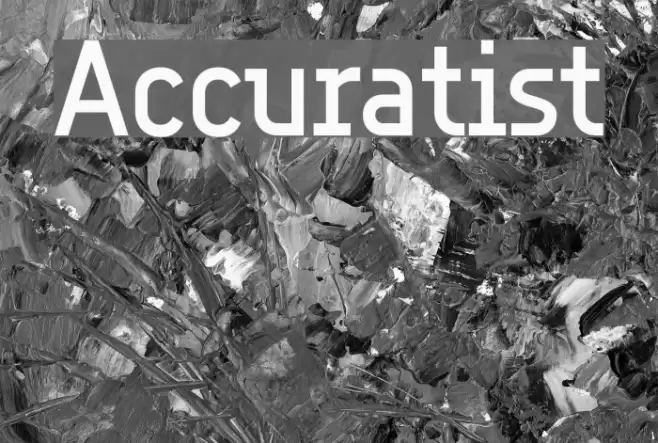 Accuratist Font examples