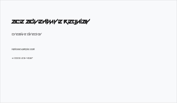 Ace Adventure Regular Business Card