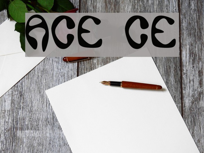 Ace Crikey Font examples