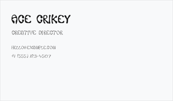 Ace Crikey Business Card