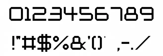 Ace Futurism Regular Font OTHER CHARS