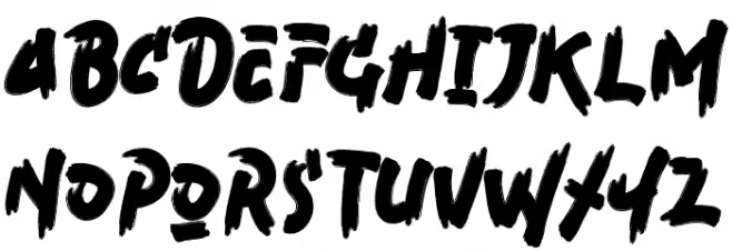 Ace Nova Brush Font LOWERCASE