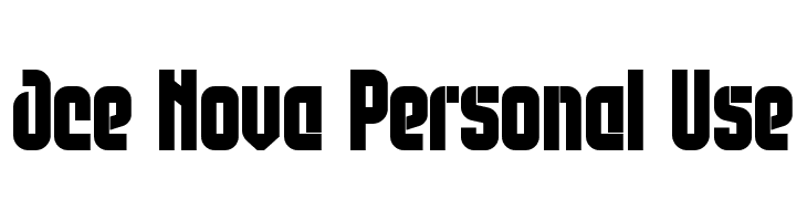 Ace Nova Personal Use  Скачать бесплатные шрифты