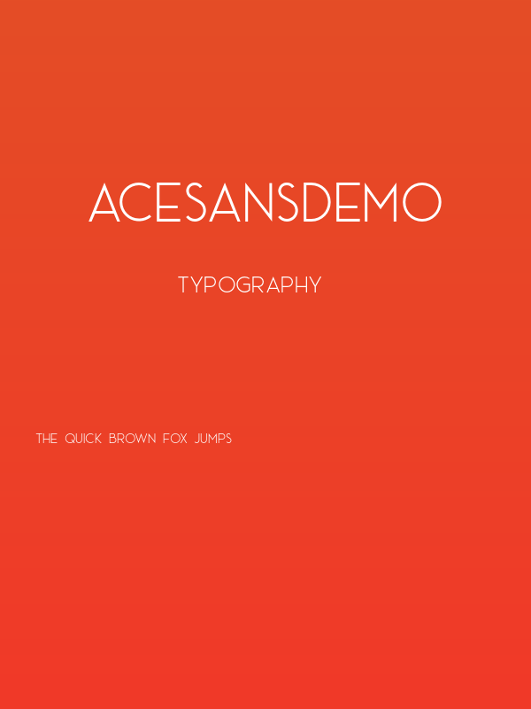 AceSansDemo Poster