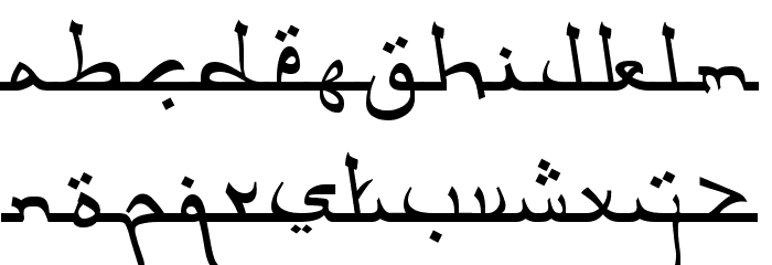 Aceh Darusalam Font LOWERCASE
