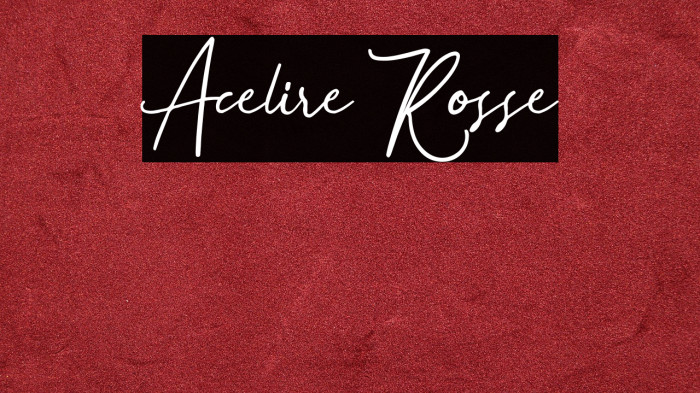 Acelire Rosse Example 2