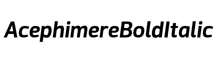 Acephimere Bold Italic Font