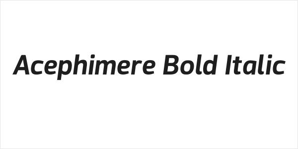 Acephimere Bold Italic Logo