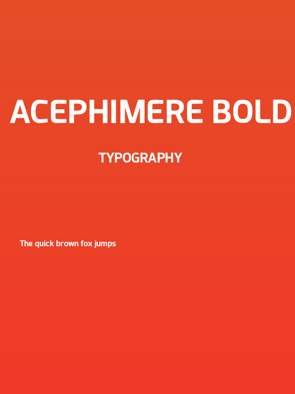 Acephimere Bold Poster