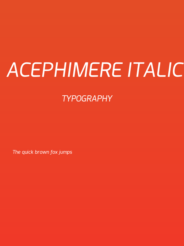 Acephimere Italic Poster