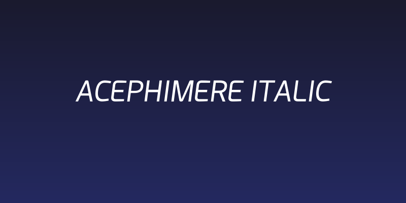 Acephimere Italic Social Header